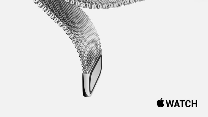 Silver Apple Watch Milanese Loop Band