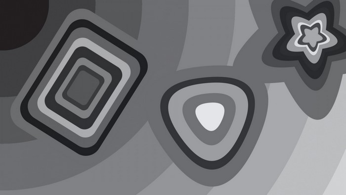 Monochrome abstract shapes illustration