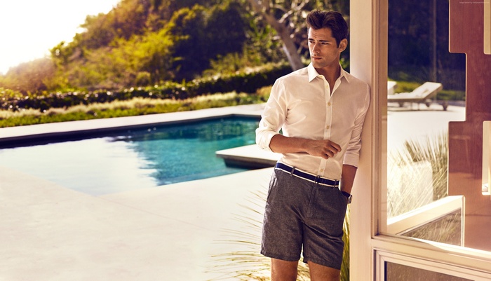 Sean O'Pry by a Pool