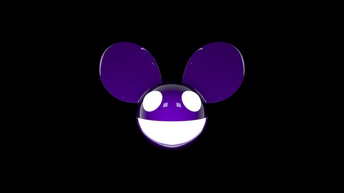Purple deadmau5 logo on black background