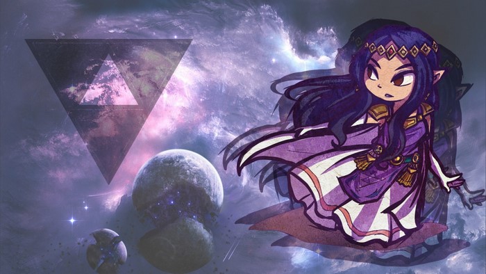 Princess Zelda from The Legend of Zelda A Link Between Worlds in space