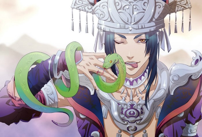 Anime man with a snake