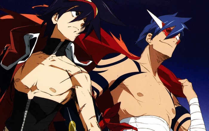 Kamina and Simon from Tengen Toppa Gurren Lagann