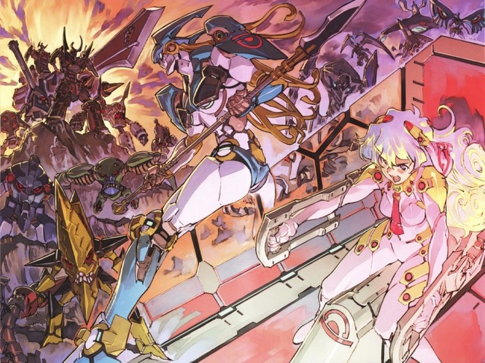 Mecha battle with Nia Teppelin from Tengen Toppa Gurren Lagann