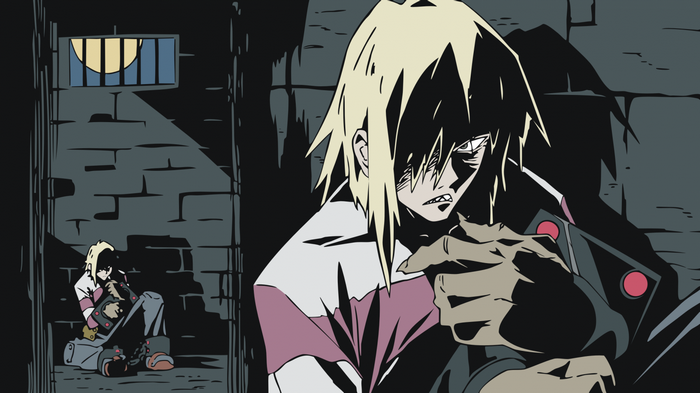 Viral from Tengen Toppa Gurren Lagann in a prison cell