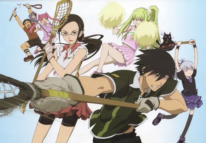 Darker than Black characters with lacrosse sticks