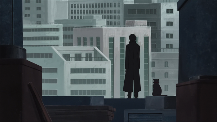 Hei and Mao from Darker than Black on a rooftop