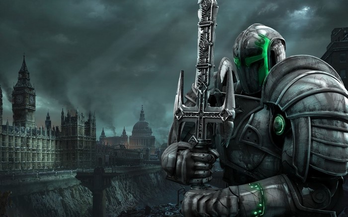 Hellgate London soldier with sword in London