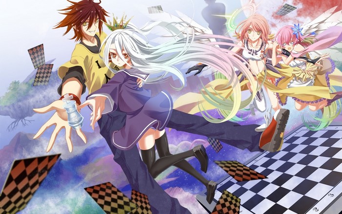No Game No Life Characters with Chess Pieces