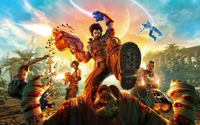 Bulletstorm video game characters in action