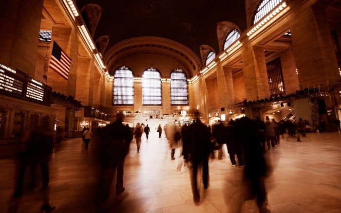 Grand Central Terminal, New York City, with motion blur