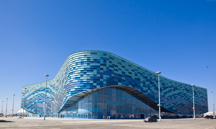 Russia, Sochi, Iceberg Skating Palace, blue, travel, tourism