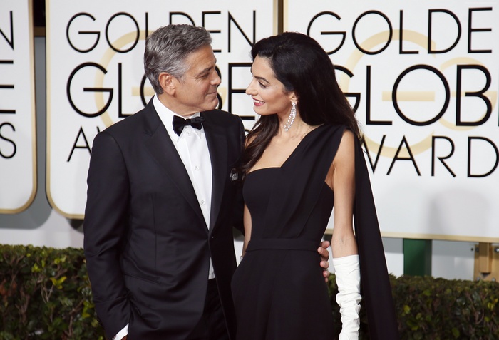 George Clooney and Amal Alamuddin at Golden Globe Awards