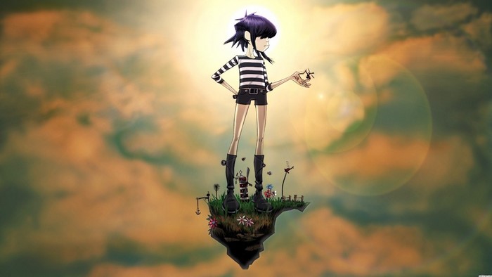 Noodle Standing on a Floating Island in Sunset Glow