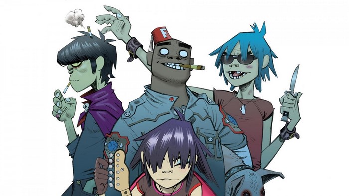 Gorillaz characters illustration by Jamie Hewlett