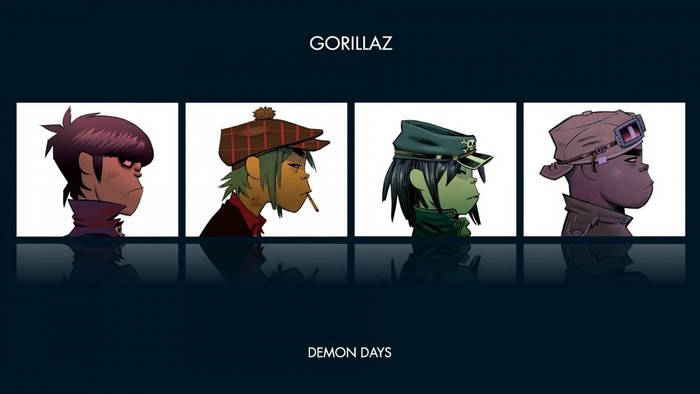 Gorillaz characters from Demon Days album art