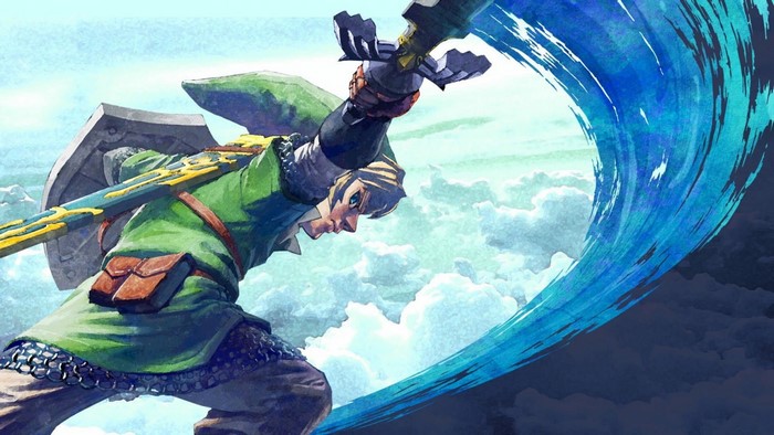 Link from The Legend of Zelda with a sword and shield