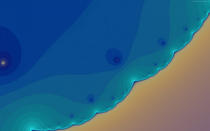 Blue and brown fractal pattern 4K wallpaper