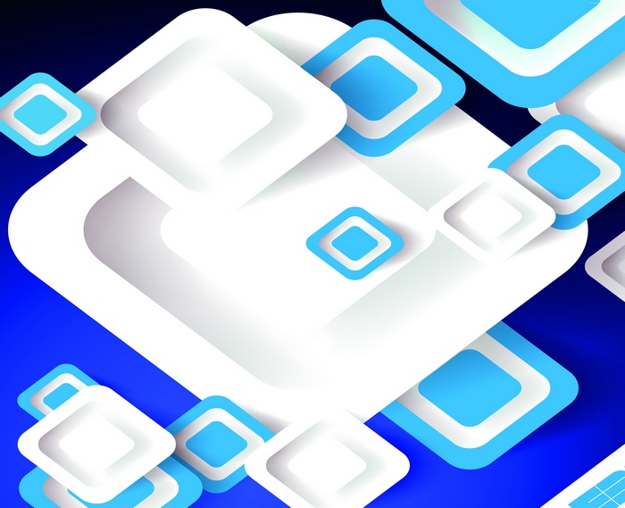 Abstract blue and white squares background