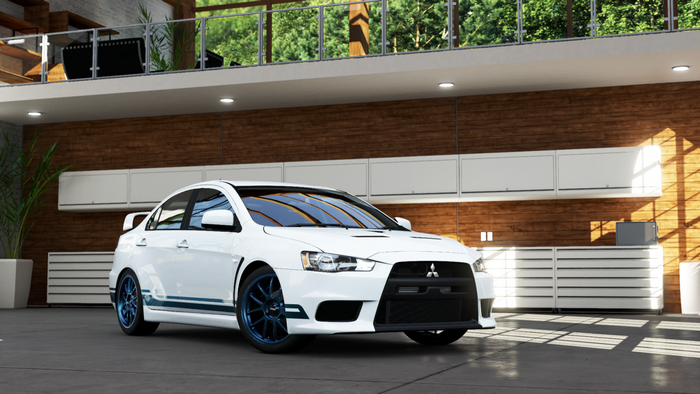 White Mitsubishi Lancer Evolution X Sedan