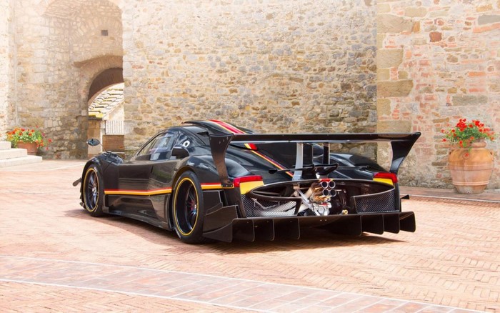 Pagani Zonda Revolucion sports car rear view