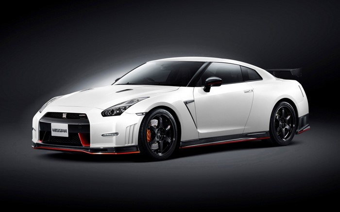White Nissan GT-R Nismo sports car