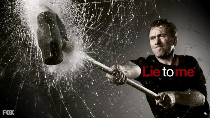 Tim Roth in Lie to Me smashing glass with a sledgehammer