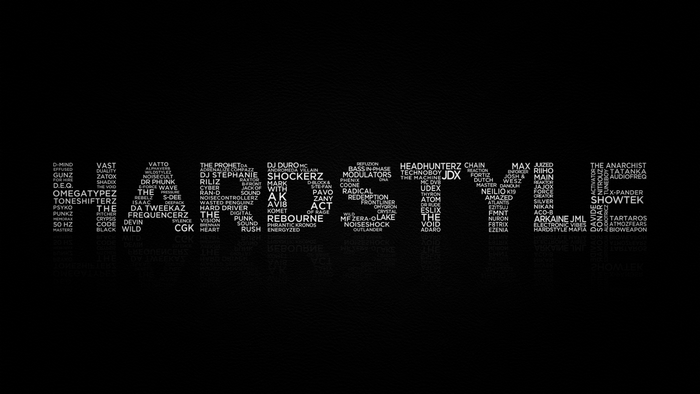 Hardstyle DJs text art logo