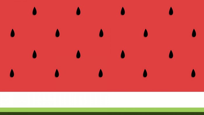 Watermelon pattern with seeds and rind
