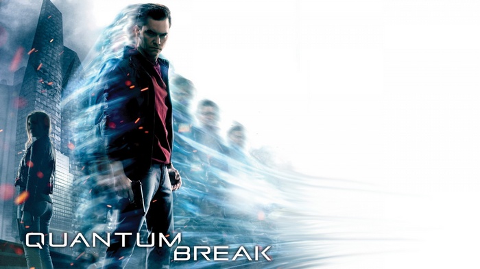 Quantum Break game cover with characters and city