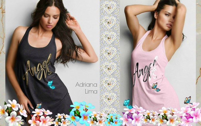 Adriana Lima in Victoria's Secret Angel nightgowns