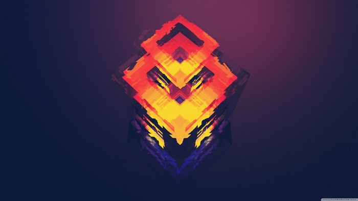 Abstract geometric flame illustration