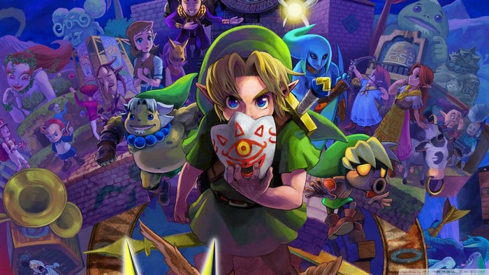 Link from The Legend of Zelda: Majora's Mask with characters