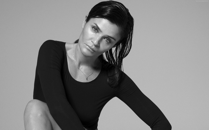 Helena Christensen in Black Leotard
