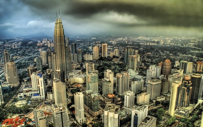 Petronas Towers and Kuala Lumpur Cityscape