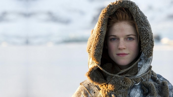 Ygritte from Game of Thrones in winter clothing