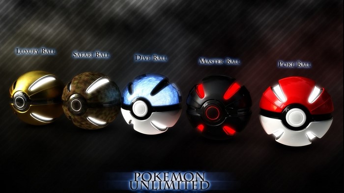 Pokemon Balls: Luxury, Safari, Dive, Master, and Poke Balls