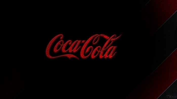 Coca-Cola logo on black background
