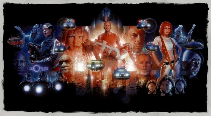 The Fifth Element characters montage with Zorg
