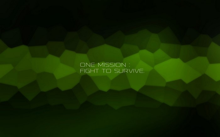 One Mission: Fight to Survive Typography