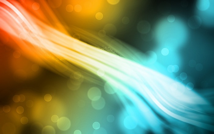 Vibrant Flowing Light Waves with Lens Flare