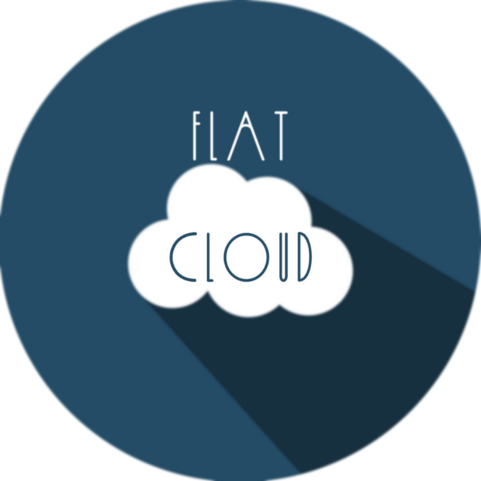 Flat Cloud logo with text