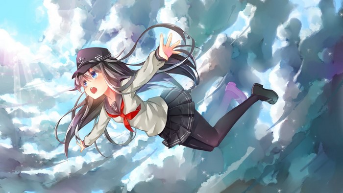 illustration, long hair, anime, anime girls, Kantai Collection, school ...