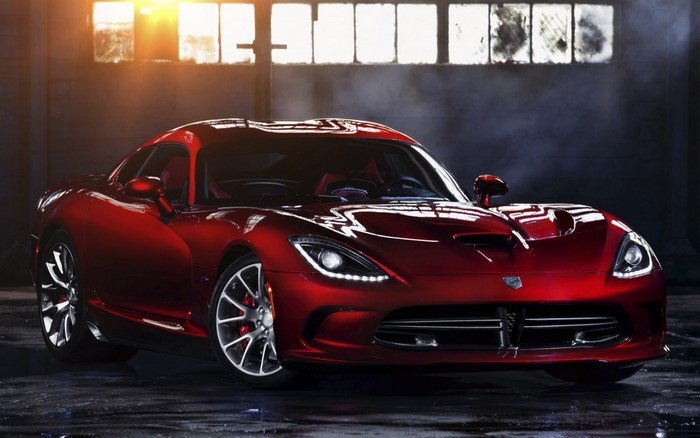 Red Dodge SRT Viper sports car