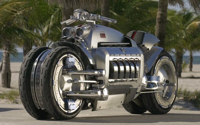 Dodge Tomahawk Futuristic Motorcycle with Dual Front Wheels