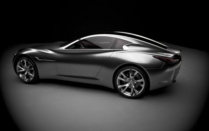 Silver concept sports car