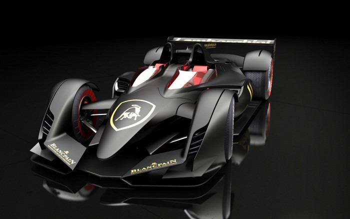 Lamborghini concept race car with Blancpain branding