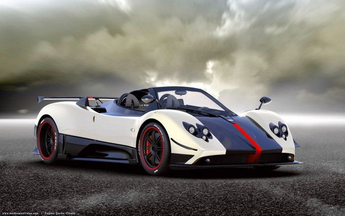 Pagani Zonda Cinque Supercar on Asphalt