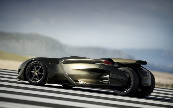 Peugeot EX1 concept car on a track