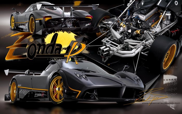 Pagani Zonda R supercar with exposed engine